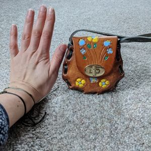 Painted Leather Crossbody